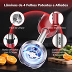 Liquidificador de Mão Multifuncional 8 em 1 Bivolt Com 15 Velocidades + BRINDE: Kit 3 Tábuas de Corte - COMPRE 1 LEVE 2